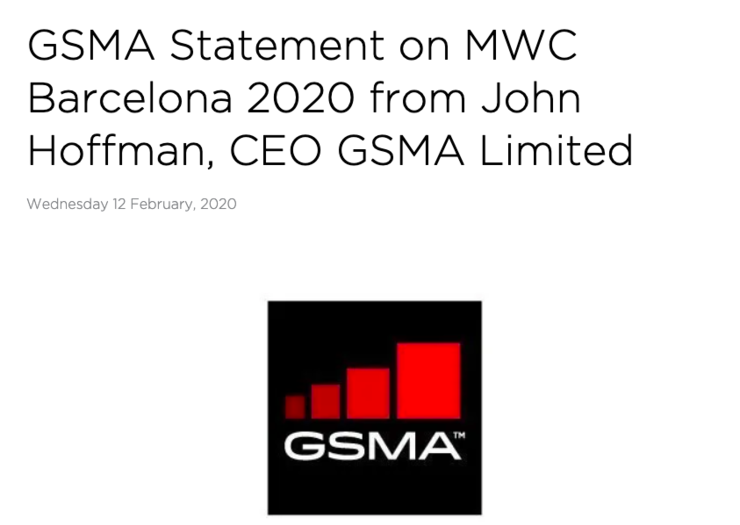 官宣！GSMA正式取消巴塞罗那MWC 2020大会