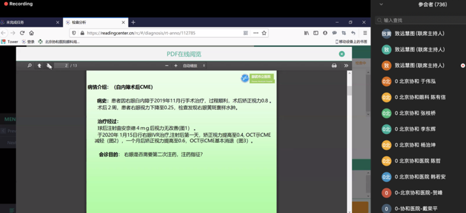 针对全国眼科医院的眼底病疑难病例，北京协和医院举行远程阅片会！