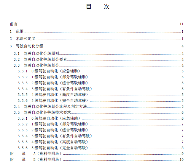 《汽车驾驶自动化分级》拟于2021年1月1日开始实施！