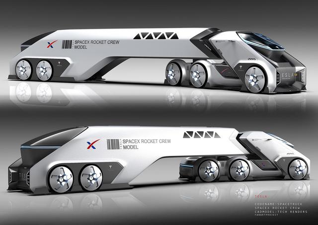 特斯拉SpaceTruck最新设计效果图曝光！