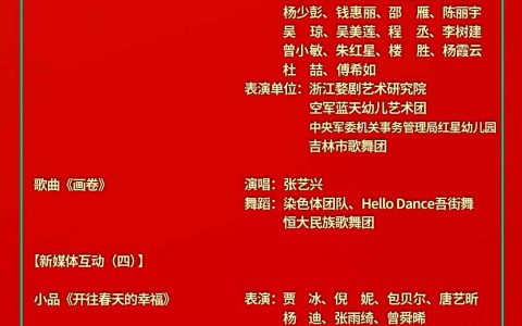 一图看明白：中央广播电视总台《2021年春节联欢晚会》最全节目单及演员表！