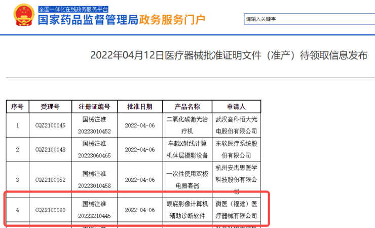 又一张眼底AI三类证获批！这次是一家头部「互联网医疗」企业