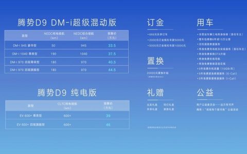 腾势D9正式发售，今年内还将推出三款车型