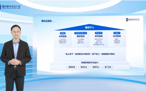 腾讯汤道生：云智融合，加速产业智慧升级