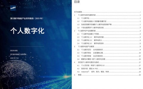 深兰科技发布国内首份个人数字化产业报告